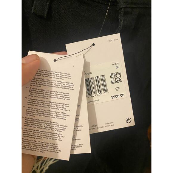 Air Jordan Shot Challenge Print Black Denim Straight Leg Jeans 30x28 - Picture 10 of 11